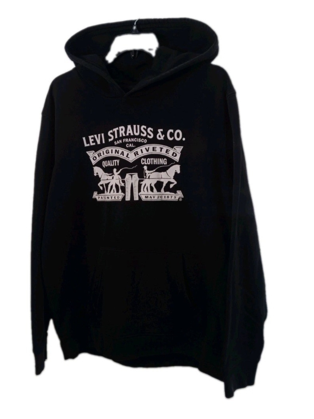 Levi's Black Hoodie with White Levi Strauss Logo